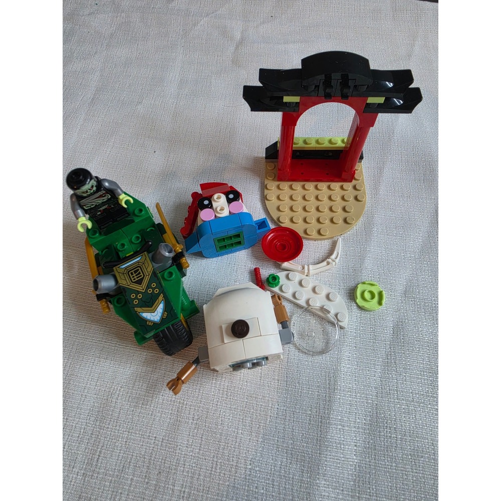LEGO Ninjago Monkie Kid Mixed Lot Green Motorcycle Minifigure Torii Gate Pieces